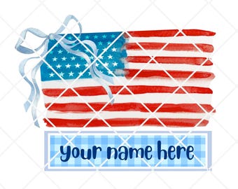 July 4th Kids Name png, Toddler 4th of July png, Watercolor 4th of July, Independence Day Png, Patriotic Name Plate png,4th of July Monogram