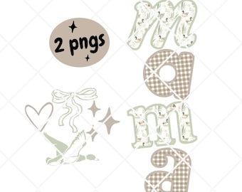 Vintage Duck png, Grandmillenial Duck png, Retro Duck png, Trendy Puff Design, Gingham, Mama Duck png, Mallard Mama png,Camo Mama,Checkered