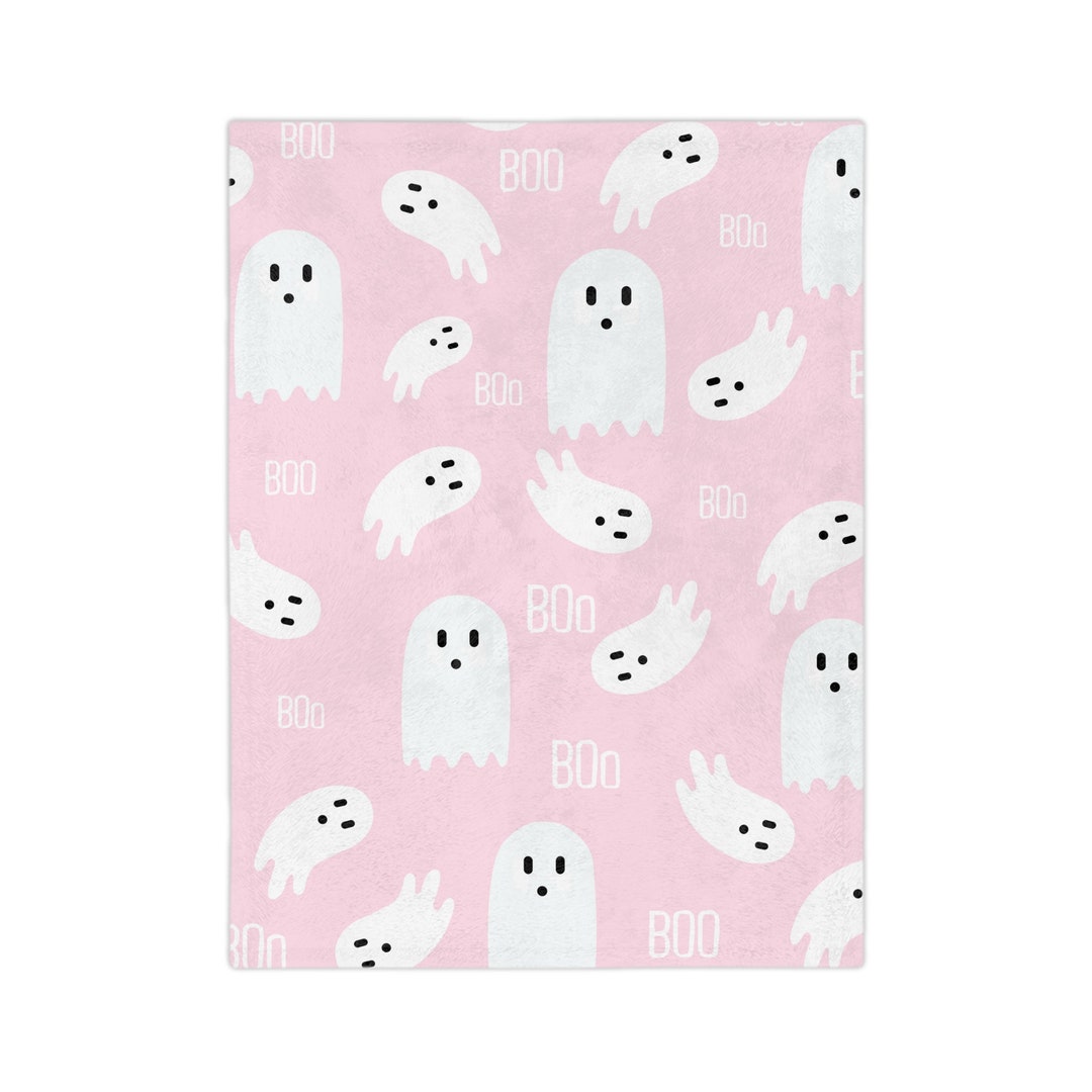 Pastel Pink Ghost Blanket Pink Ghost Throw Pastel Pink Etsy