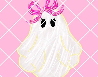Preppy Ghost,Preppy Fall png, Brushstroke Fall png, Girly Fall,Coquette Fall png, Preppy Halloween png,Hand Drawn Fall png,Cute Ghost,Trendy