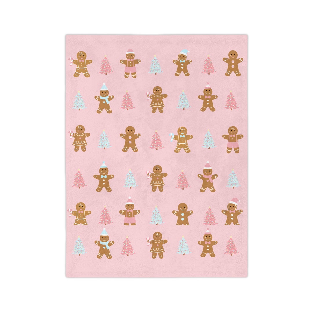 Gingerbread Man Blanket, Pastel Gingerbread Man, Pastel Christmas