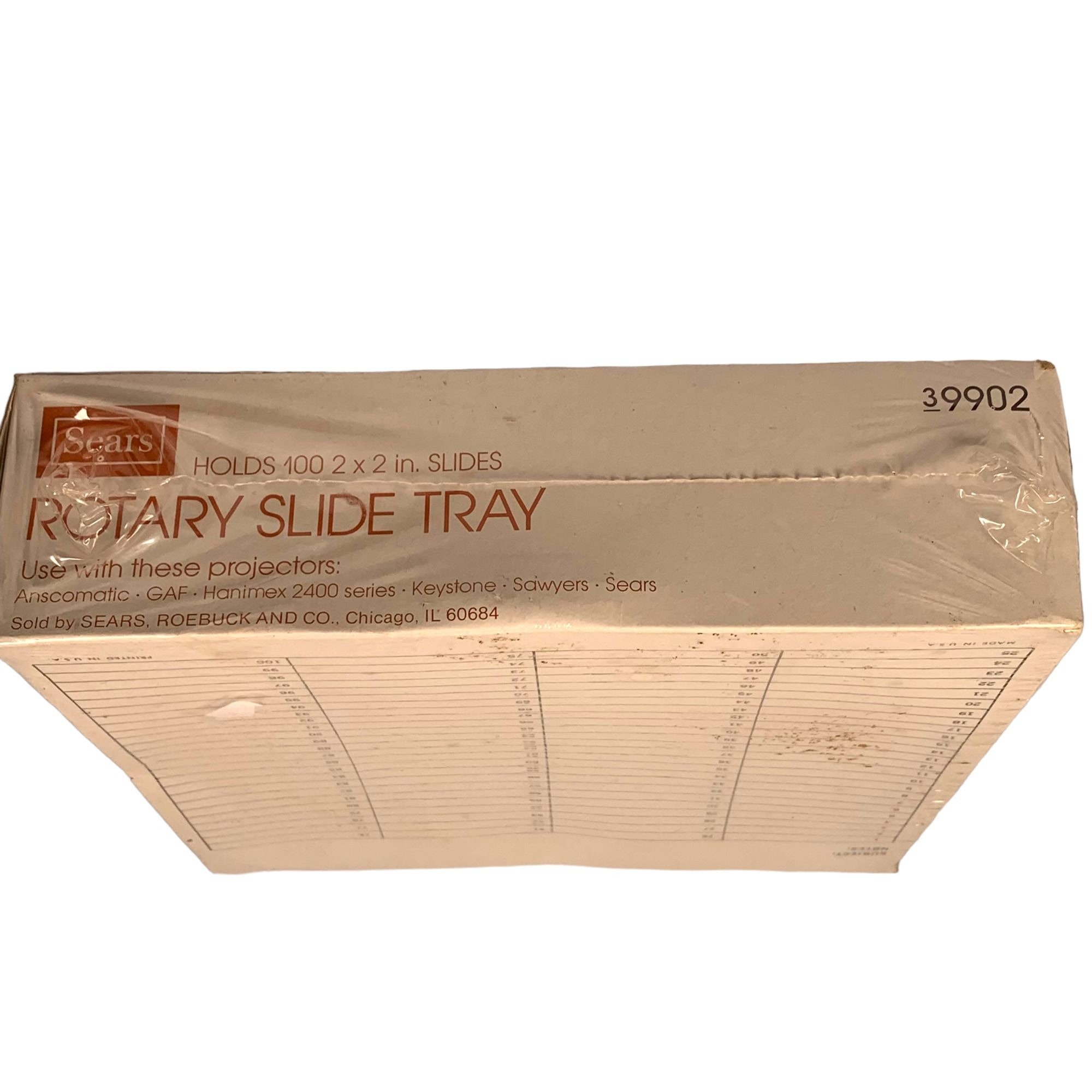 Sears Rotary Slide Tray Holds 100 2x2 Slides 39902 New Sealed Etsy