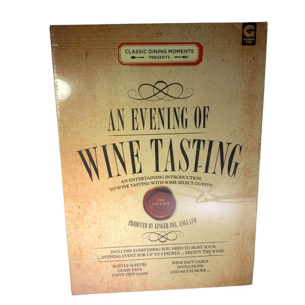 An Evening of Wine Tasting Entertaining Game/Kit NIB