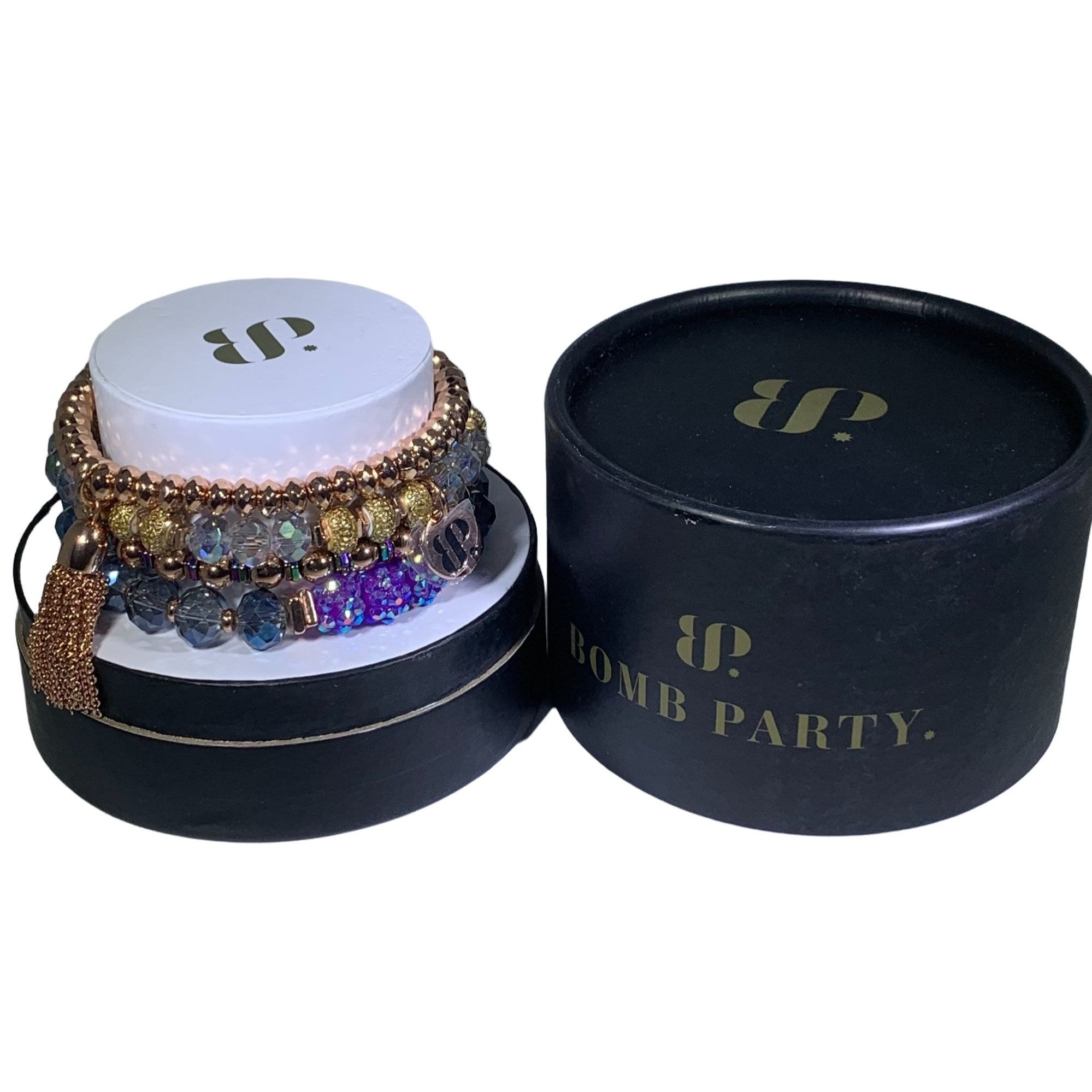 Bomb Party Bracelet Stack Golden Holiday Set of Four NIB