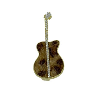 Rhinestone and Faux Fur Brooch
