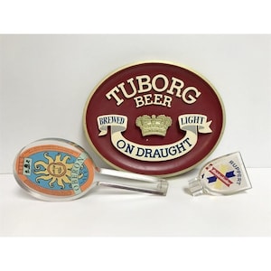 Beer Collectibles Lot Taps Sign Ruppert Oberon Tuborg Vintage