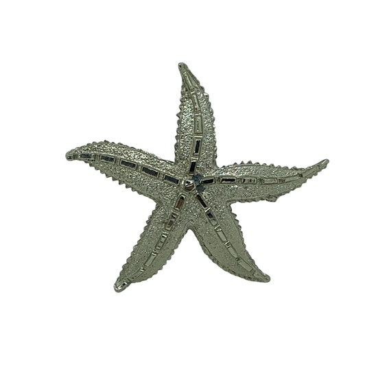 Silver Starfish Brooch - image 1