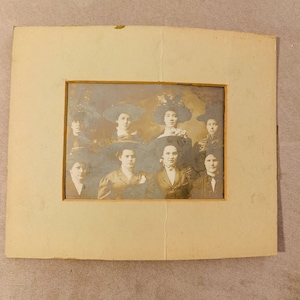 Vintage Postcard of 8 Lovely Ladies Wearing Hats