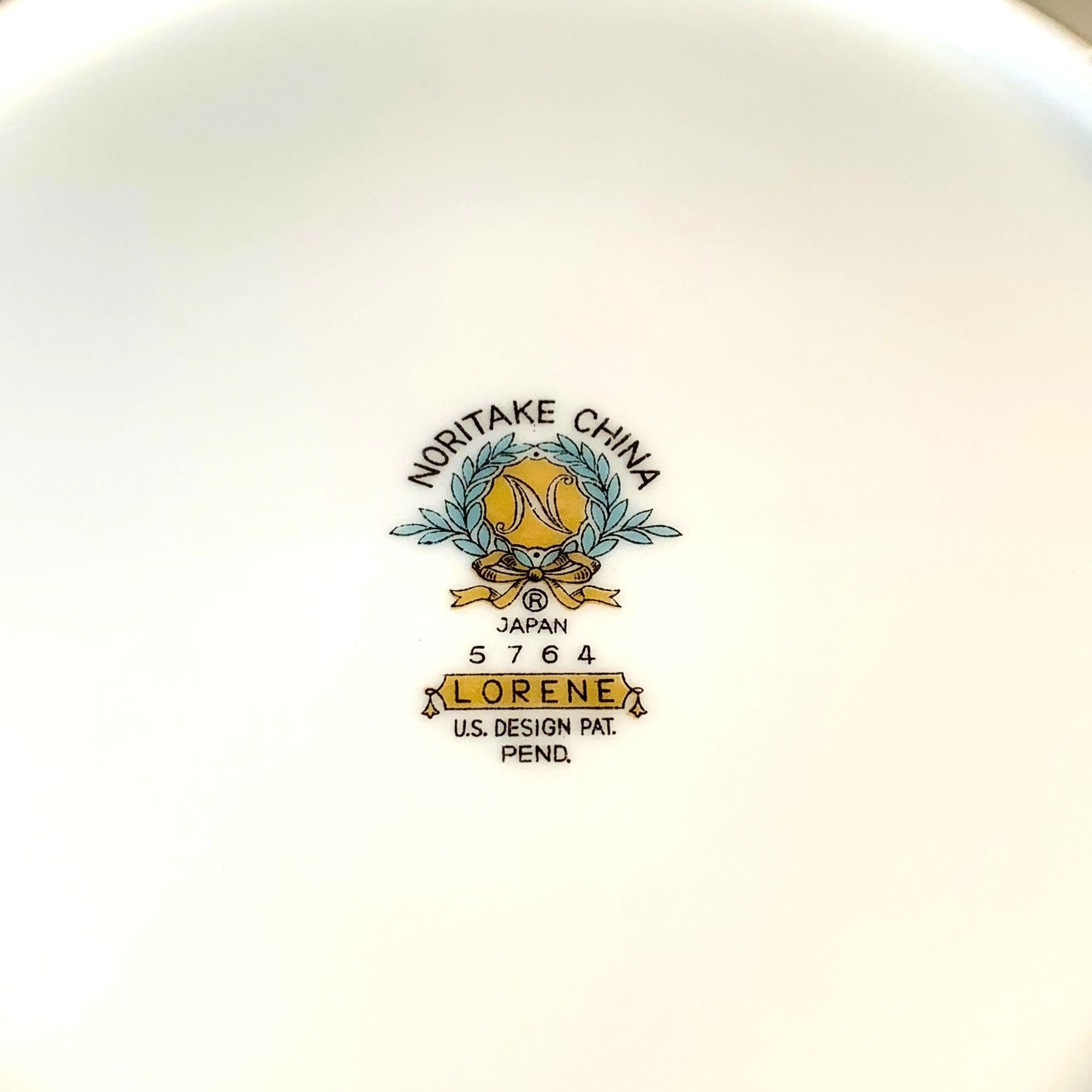 Noritake Lorene China Dinnerware Pattern # 5764 Plate 8 1/4 Blue