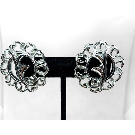 Sarah Coventry Earrings Clip Silver