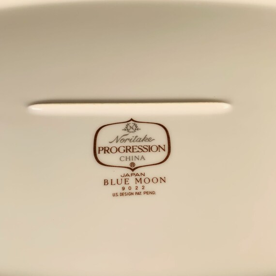 NORITAKE Progression China Japan Blue Moon 9022 Platter Vintage
