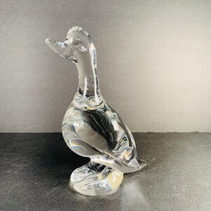 Beautiful Standing Crystal Duck Clear Quack Bird Beak Feathers