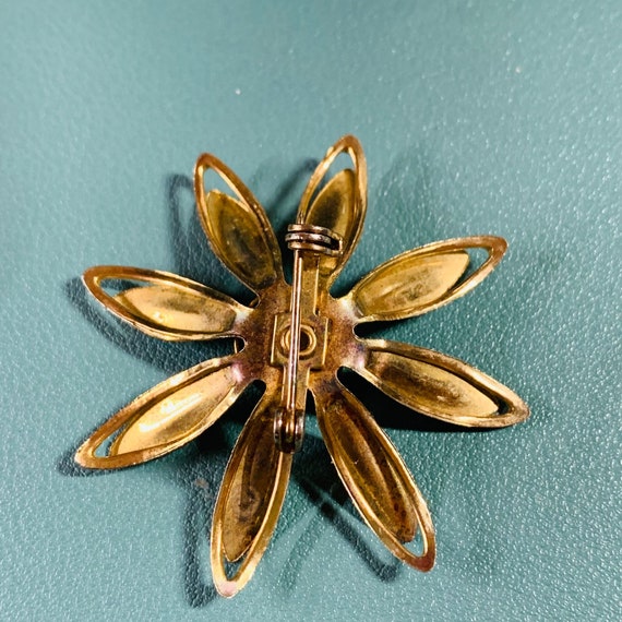 Bronze/Brass Flower 3D Brooch Pin - image 4