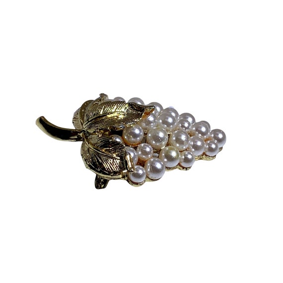 パール ブドウの房 ブローチ