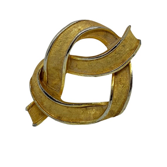 STAR Vintage Gold Ribbon Knot Brooch Etsy
