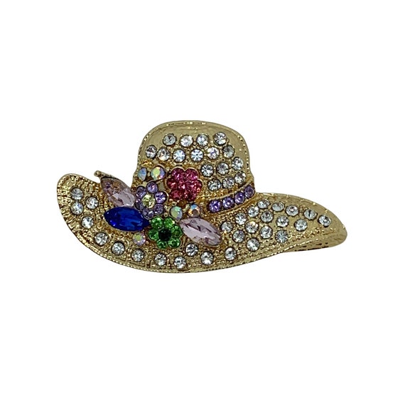 Rhinestone Hat Brooch pin Etsy