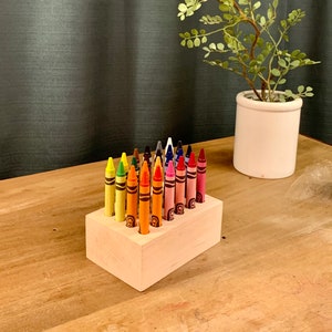 Download Coloring Book And Crayon Holder Home Work Holder Homeschool Etsy