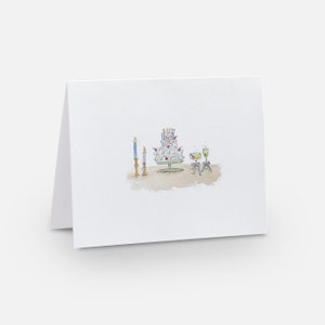 Party Aquarell Karte | Blankokarte | 4x5,5