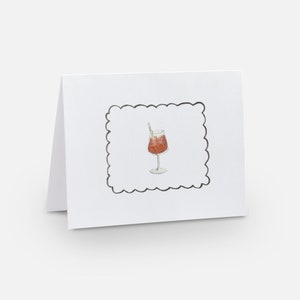 Aperol Spritz Card | blank 4x5.5 card | Watercolor