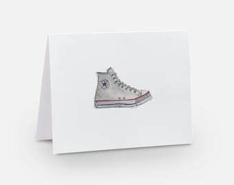 Chuck Taylor Greeting Card | blank card | 4x5.5 | watercolor painting