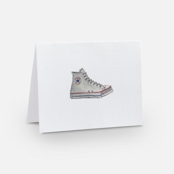 Chuck Taylor Greeting Card | blank card | 4x5.5 | watercolor painting