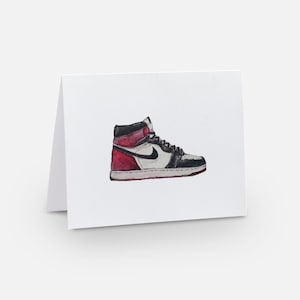 Sneaker Grußkarte | leere 4x5.5 Karte | Aquarell