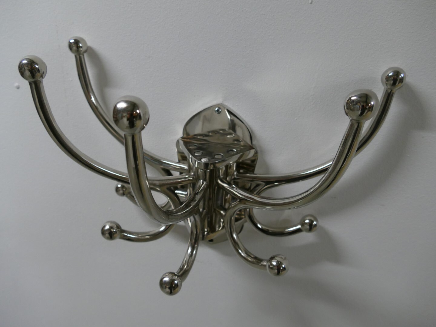 Coat hooks aluminium/nickel-plated 5-piece H.33 x 42 cm