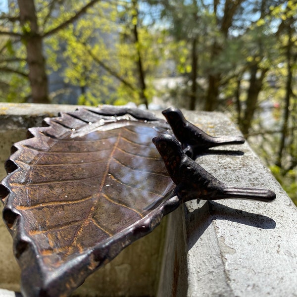 Vogeltränke, landhaus Vogel Feeding bowl iron antique brown