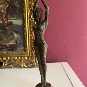 Vintage Bronzefigur TÄNZERIN Frau SEESTERN STARFISH signiert D.H.Chiparus