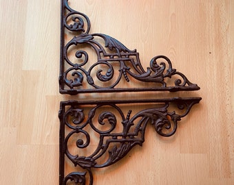 Shelf supports 2pcs. Iron rustic L.35 x 27 cm SET!