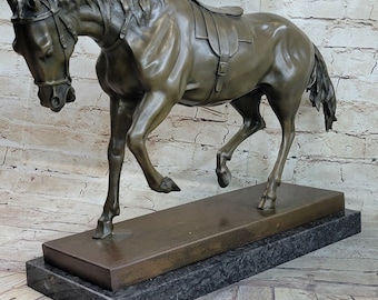 Bronze Figure "Horse with Saddle" 34x46x17cm