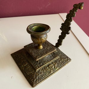 Old French candlestick antique candlestick brass antique