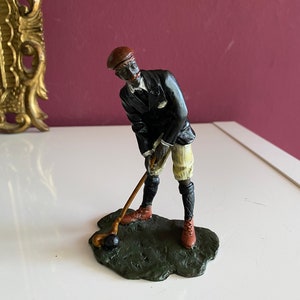 Vintage Bronze Colored Bronze Figure Viennese Style Figure Golfer