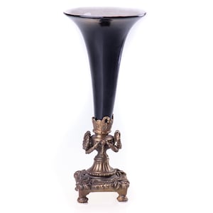 Vintage porcelain with bronze vase