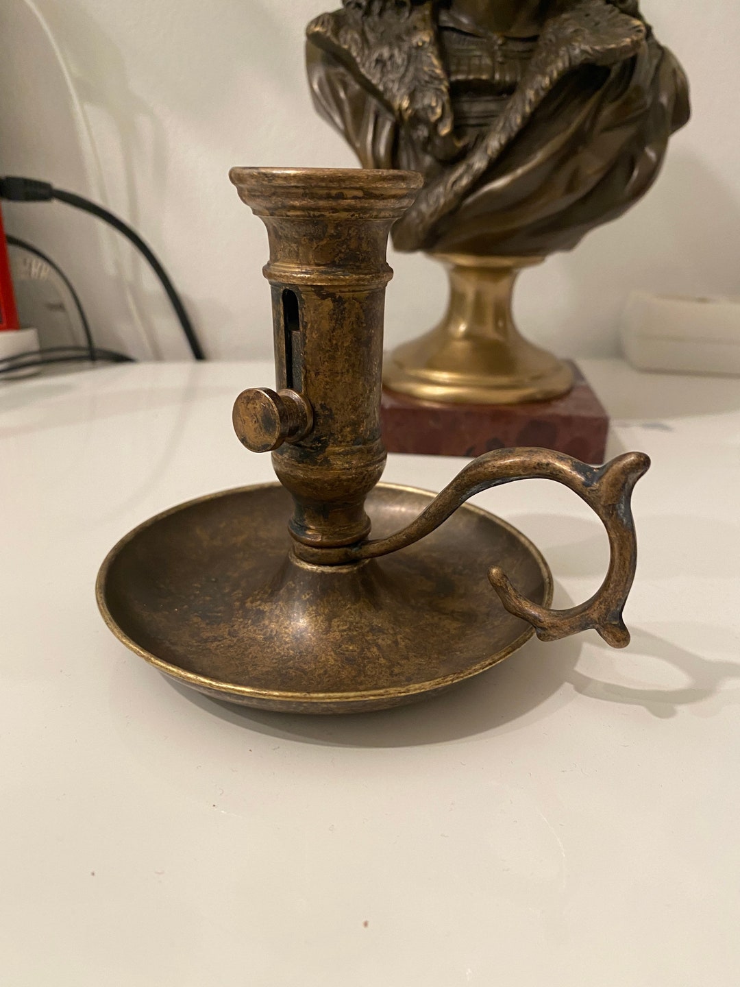 lxli Vintage Candlestick Candlestick Burnished Brass - Etsy Canada
