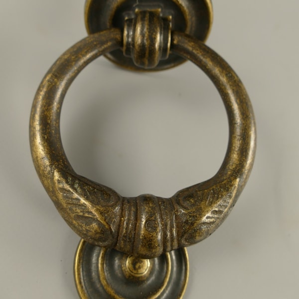 Door knocker Ring brass burnished H.13 x 10 cm