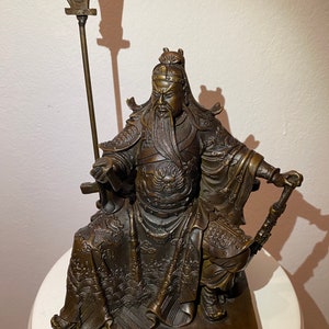 Bronze Sculpture -Legendary Chinese General Guan Yu - Chinese Art