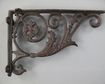 Ensemble d’angle d’étagère 27x19 Iron Art Nouveau Shelf Carrier Shelf Holder Angle