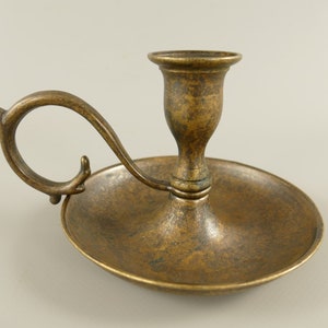 Vintage candlestick candlestick burnished brass H.9 x 12 cm