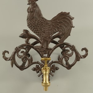 Vintage hose holder iron brown H.35 x 33 cm