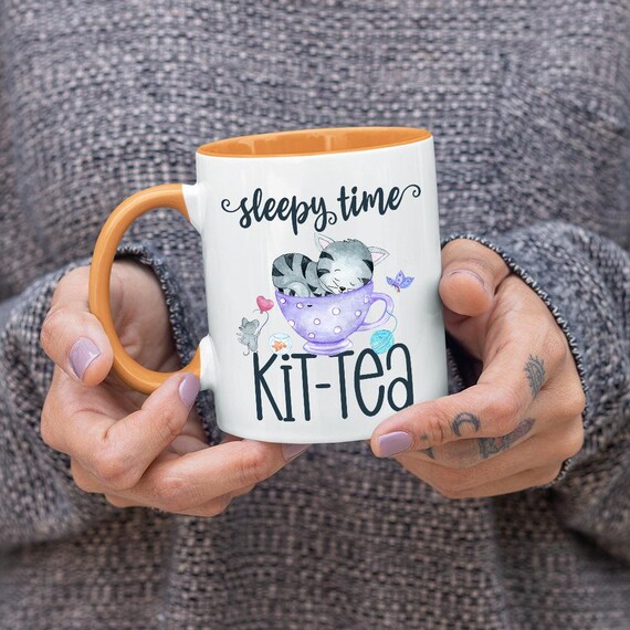 Cup coffee mug meal cat | Meow cat text mug | cute coffee mug| Cat Mug for everyone that loves cat | Mug or cat lovers | Cat sleeping