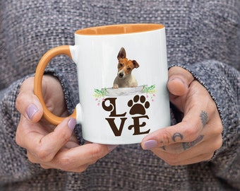 DOG COFFEE MUG | Jack Russell Mug | Funny Dog Lover Tea Cup | Dog Owner Gift | 11oz Ceramic Microwave Safe Mug | Jack Russell Gifts