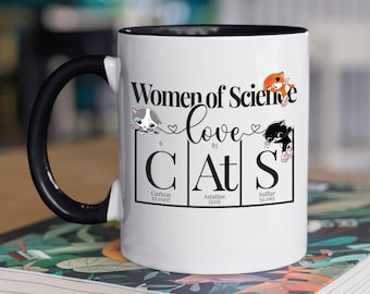 CAT COFFEE MUG - Funny Cat Mug - Science Of Cats Mug - Cute Cat Gifts - Animal Coffee Mug - Cat Lover Tea Cup - Cat Lovers Tea Cup