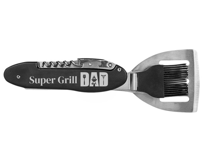 5 Piece Folding BBQ Multi Tool | Grilling Multi Tool | 5 in 1 BBQ Tool | BBQ Grill Tool | Grill Accessory | Father's Day gift | Grill Gifts