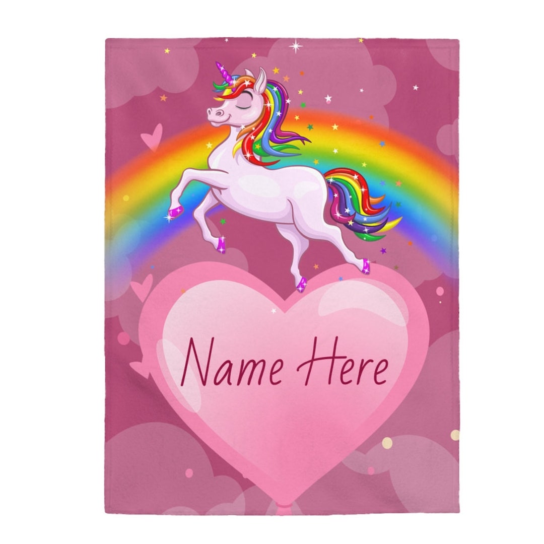 PERSONALIZED Baby Blanket Unicorn Baby Blanket Pink Etsy
