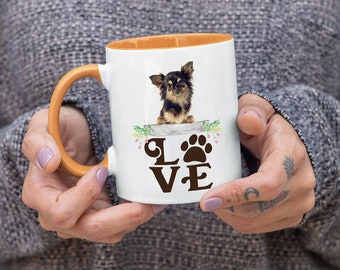 Chihuahua Mug Gift | Chihuahua Coffee Mug | Chihuahua Gifts | Dog Coffee Mug | Puppy Mug | Love Dog Mug | Mug with Colored Inside and Handle