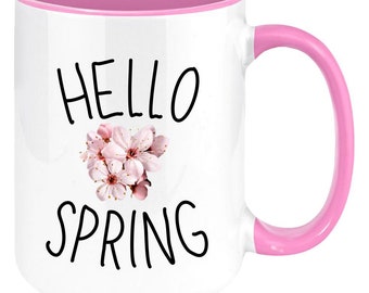 Tazza Da Caffè Ambiente Hello Spring 0,4L – Porcellana Fine Con Motivo Floreale – Adatta A Microonde E Lavastoviglie