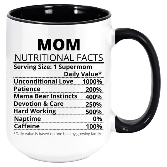 Gifts for Mom Funny Mom Nutrition Facts Coffee Mug - Vikings Warehouse