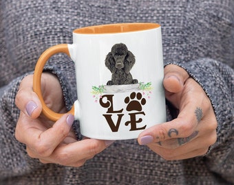 POODLE COFFEE MUG - Poodle Dog Memorial - Love Poodle Best Dog Ever Mug - Puppy Coffee Cup - Poodle Dog Gifts - 15oz Coffee Mug