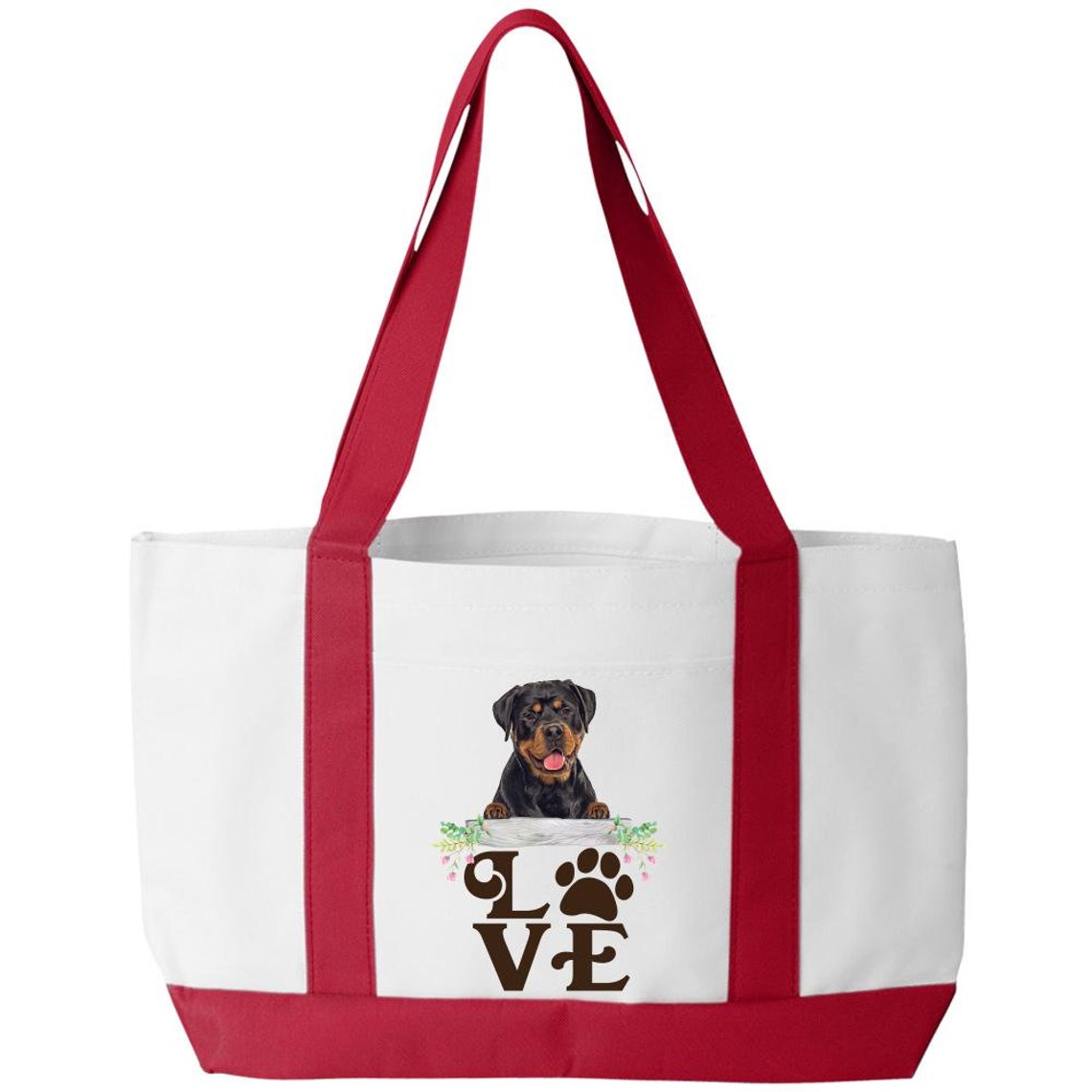 Rottweiler Tote Bag Love Dog Bags Rottweiler Dog Tote Bag - Etsy